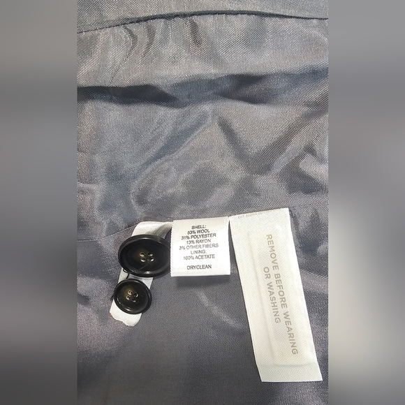 Ann Taylor Loft Women's Grey Wool Blend Ruffled Collar Crop Blazer Size 0P NWT - Picture 11 of 13